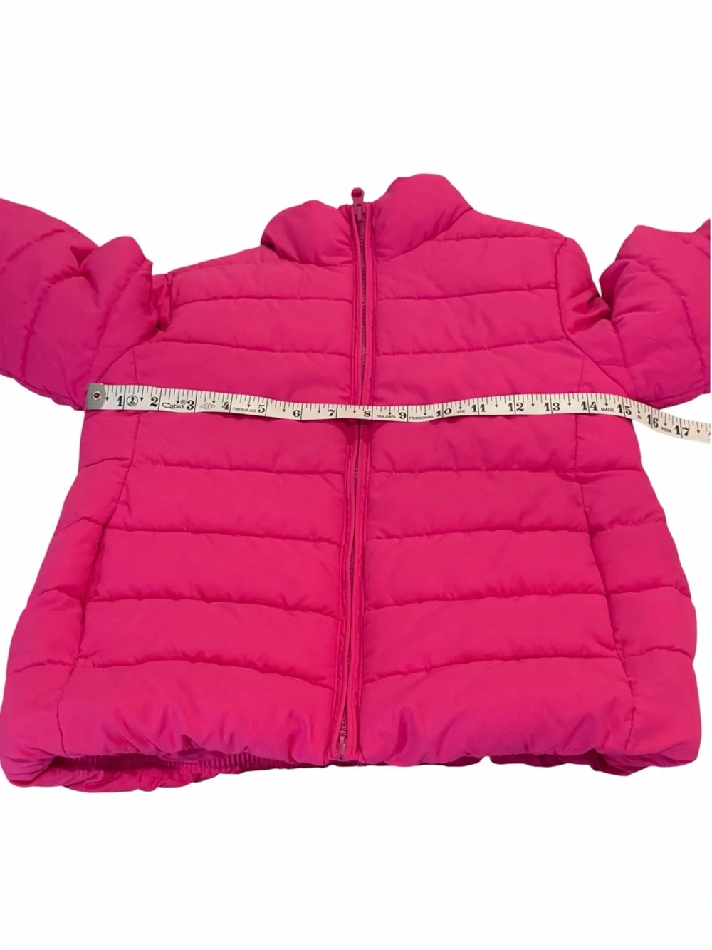 The Children’s Place Girls Medium Hot Pink Puffer Jacket Full Zip Coat